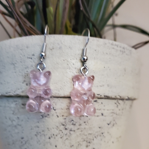 Pink Gummy Bear Earrings - Picture 5 of 8